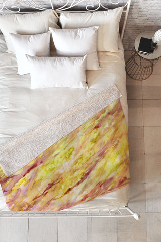 Rosie Brown Marble Veins Fleece Throw Blanket