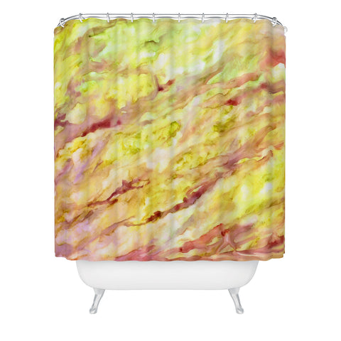 Rosie Brown Marble Veins Shower Curtain