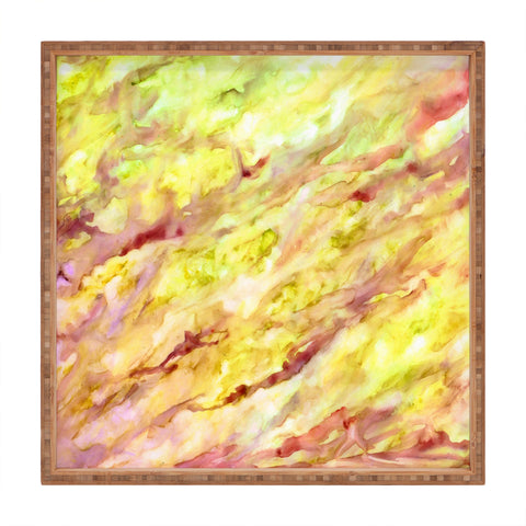 Rosie Brown Marble Veins Square Tray