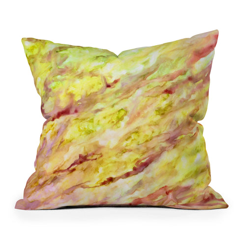 Rosie Brown Marble Veins Throw Pillow
