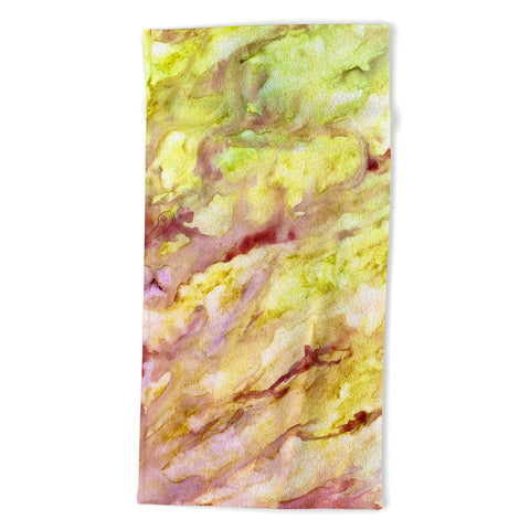 Rosie Brown Marble Veins Beach Towel