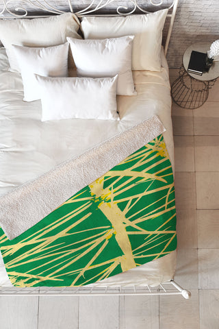 Rosie Brown Mellow Yellow Fleece Throw Blanket