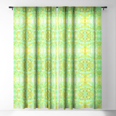 Rosie Brown Neon Sea Coral Sheer Window Curtain
