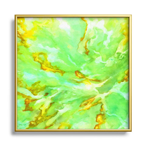 Rosie Brown Neon Sea Coral Metal Square Framed Art Print