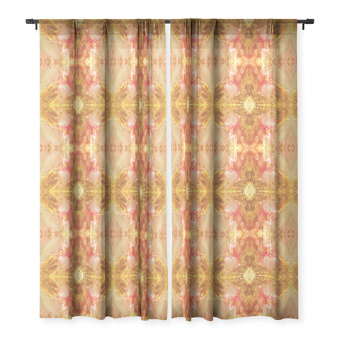 Rosie Brown On Fire Sheer Window Curtain