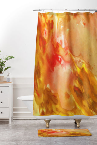Rosie Brown On Fire Shower Curtain And Mat