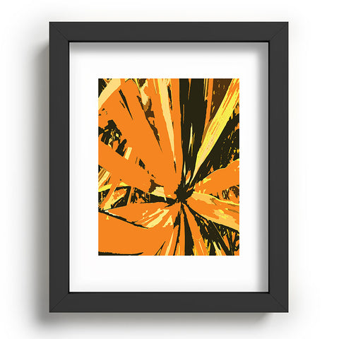 Rosie Brown Orange Bromeliad Recessed Framing Rectangle