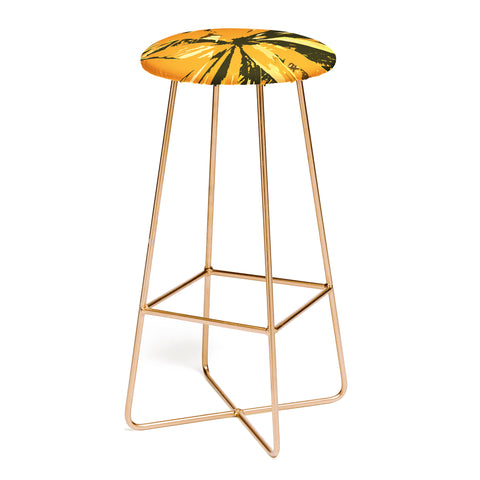 Rosie Brown Orange Bromeliad Bar Stool