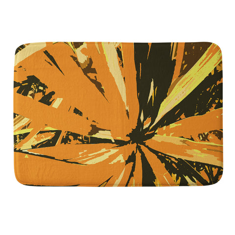 Rosie Brown Orange Bromeliad Memory Foam Bath Mat