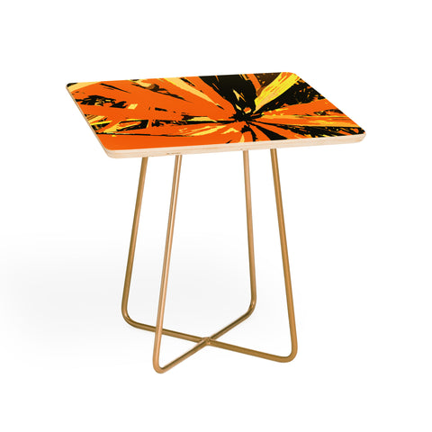 Rosie Brown Orange Bromeliad Side Table