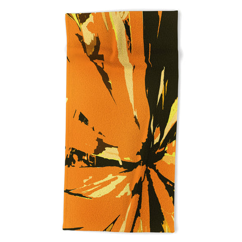 Rosie Brown Orange Bromeliad Beach Towel
