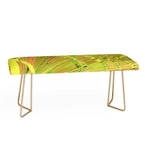 Rosie Brown Orange Palms Bench