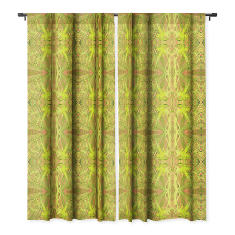 Rosie Brown Orange Palms Blackout Window Curtain