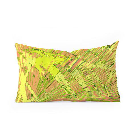 Rosie Brown Orange Palms Oblong Throw Pillow
