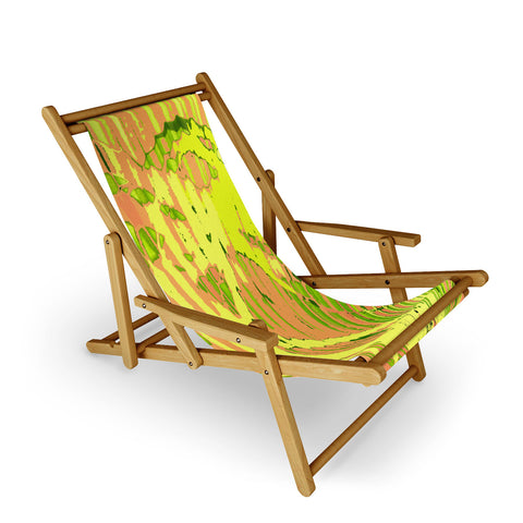 Rosie Brown Orange Palms Sling Chair