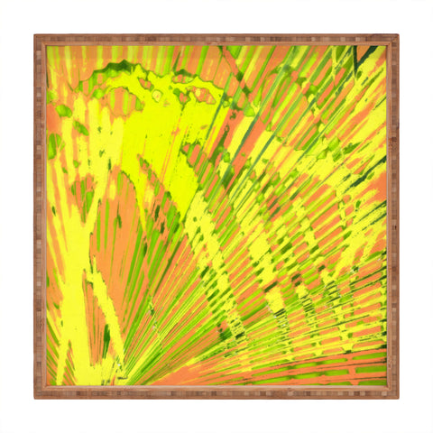 Rosie Brown Orange Palms Square Tray