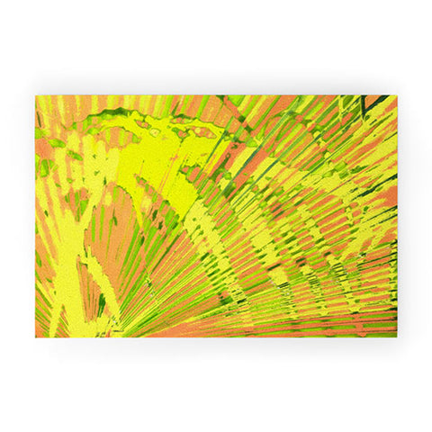 Rosie Brown Orange Palms Welcome Mat