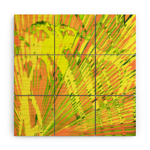 Rosie Brown Orange Palms Wood Wall Mural