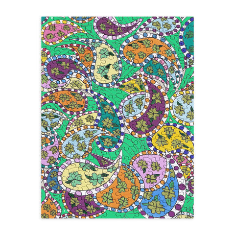 Rosie Brown Painted Paisley Green Puzzle