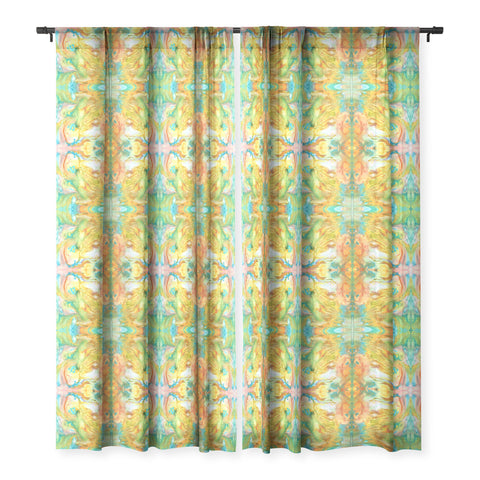 Rosie Brown Palette Gone Wild Sheer Window Curtain