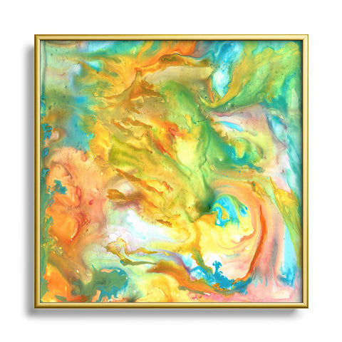 Rosie Brown Palette Gone Wild Square Metal Framed Art Print