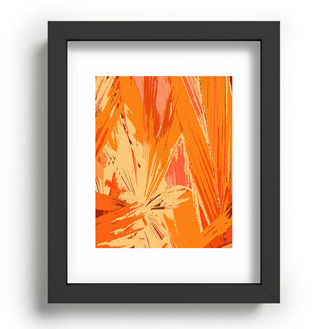 Rosie Brown Palm Explosion Recessed Framing Rectangle