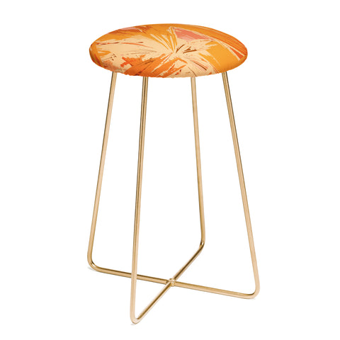 Rosie Brown Palm Explosion Counter Stool