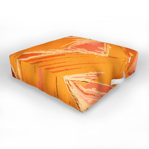Rosie Brown Palm Explosion Outdoor Floor Cushion