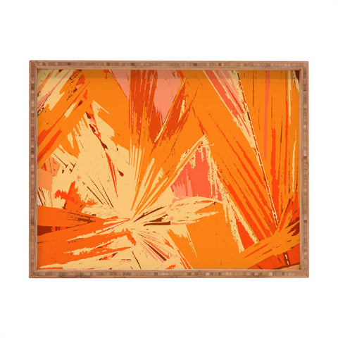 Rosie Brown Palm Explosion Rectangular Tray