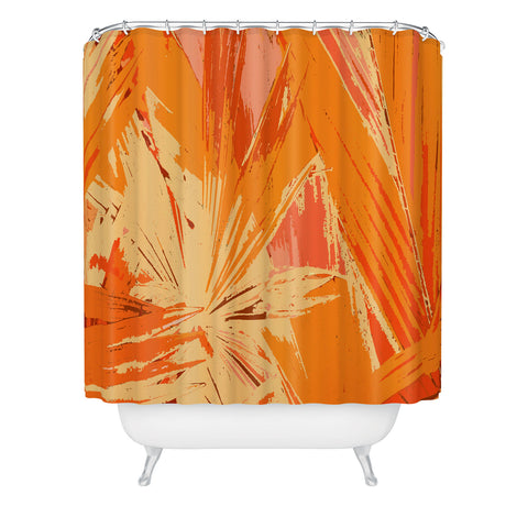 Rosie Brown Palm Explosion Shower Curtain
