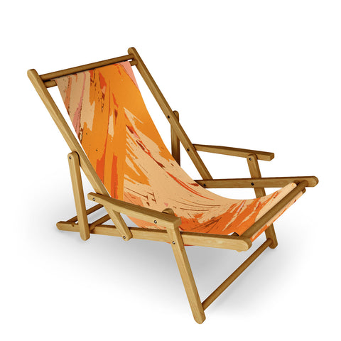 Rosie Brown Palm Explosion Sling Chair
