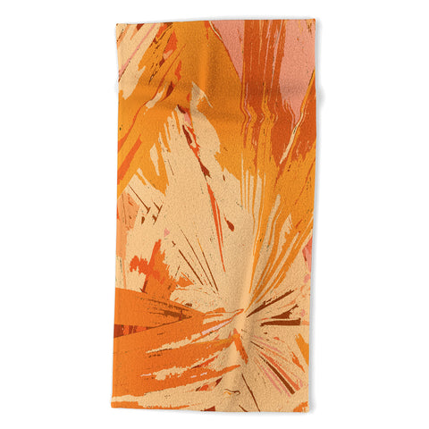 Rosie Brown Palm Explosion Beach Towel