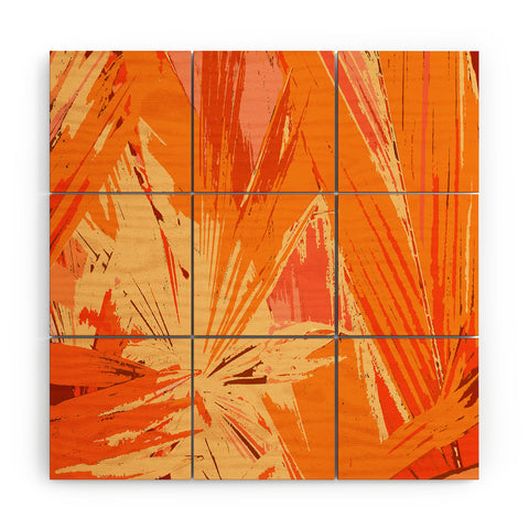 Rosie Brown Palm Explosion Wood Wall Mural