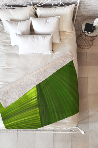 Rosie Brown Palms 2 Fleece Throw Blanket