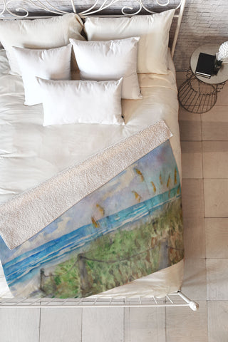 Rosie Brown Paradise Found Fleece Throw Blanket