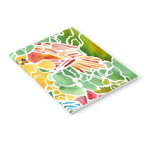 Rosie Brown Parakeets Stain Glass Notebook