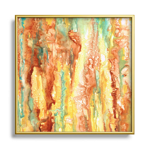 Rosie Brown Patina Metal Square Framed Art Print