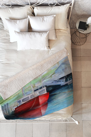 Rosie Brown Peggys Cove Fleece Throw Blanket