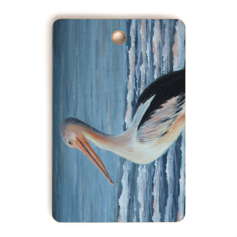 Rosie Brown Pelican Wading 2 Cutting Board Rectangle