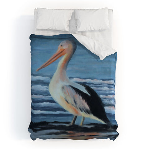 Rosie Brown Pelican Wading 2 Duvet Cover