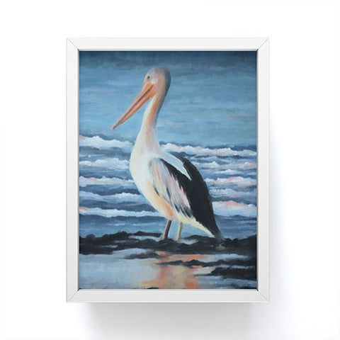 Rosie Brown Pelican Wading 2 Framed Mini Art Print