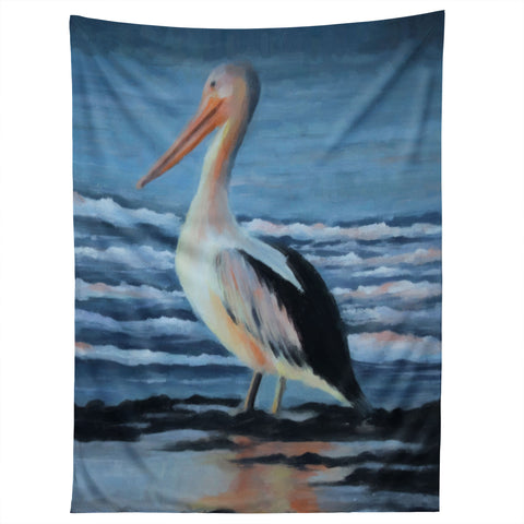 Rosie Brown Pelican Wading 2 Tapestry