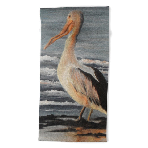 Rosie Brown Pelican Wading 2 Beach Towel