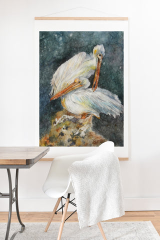 Rosie Brown Pelicans 1 Art Print And Hanger