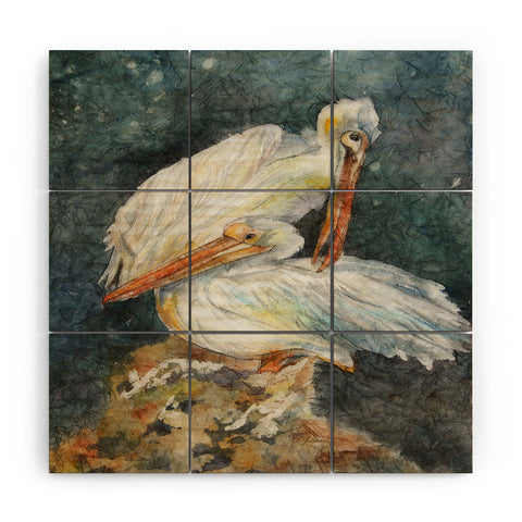 Rosie Brown Pelicans 1 Wood Wall Mural