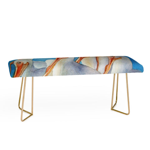 Rosie Brown Pelicans On Parade Bench