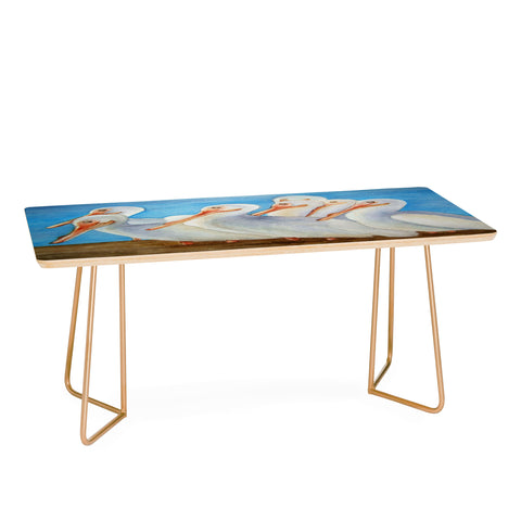 Rosie Brown Pelicans On Parade Coffee Table