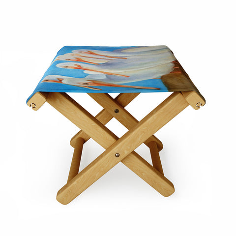 Rosie Brown Pelicans On Parade Folding Stool
