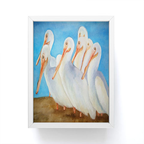 Rosie Brown Pelicans On Parade Framed Mini Art Print
