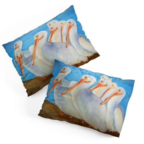 Rosie Brown Pelicans On Parade Pillow Shams